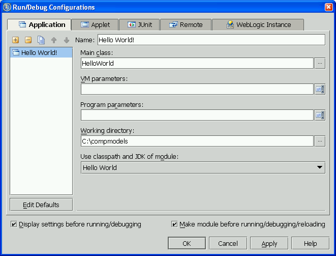 configurations